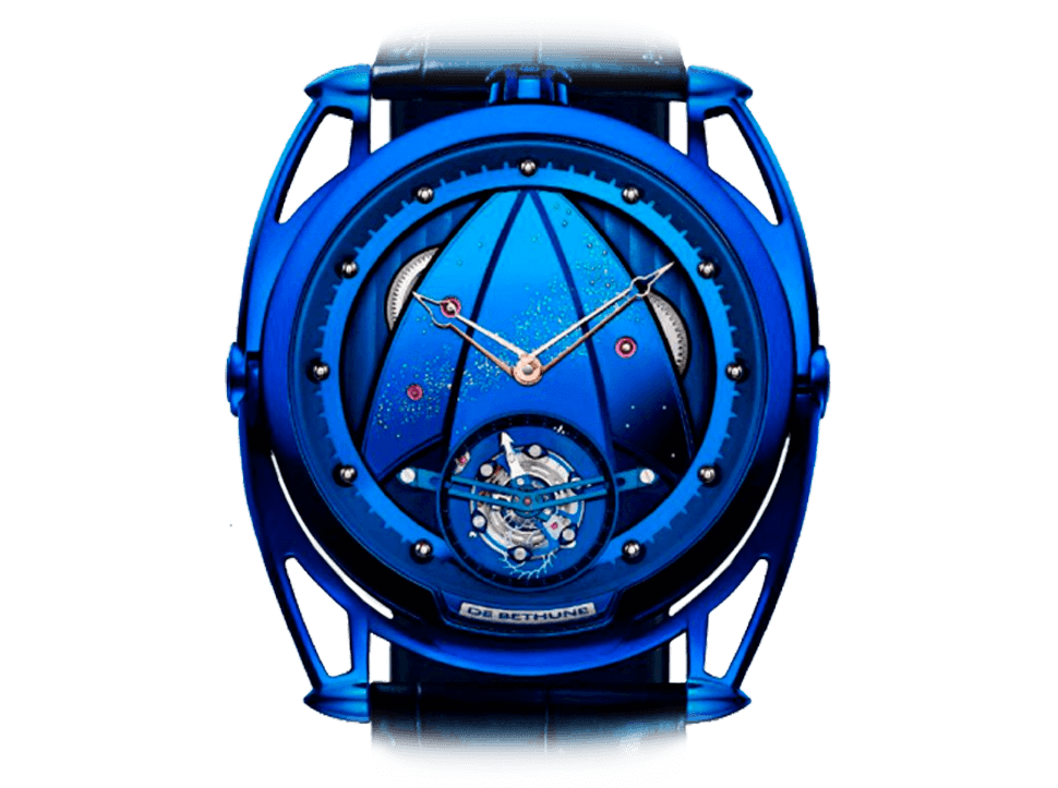 Buy original De Bethune DB28 Kind of blue Tourbillon DB28TBMW with Bitcoin!