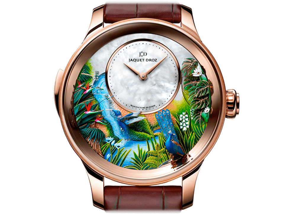 Buy original Jaquet Droz Tropical bird repeater J033033202 with Bitcoins!