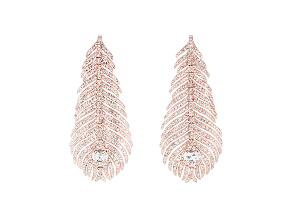 Buy original Boucheron Plume de Paon Earrings with Bitcoin!