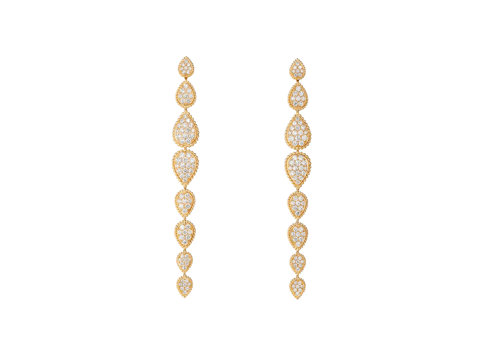 Buy original Boucheron Serpent bohème pendant earrings with Bitcoin!