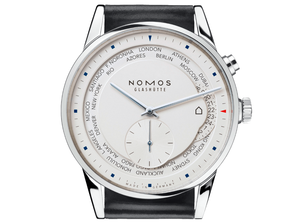 Buy original Nomos Glashuette ZURICH WORLD TIME 805 with bitcoin!