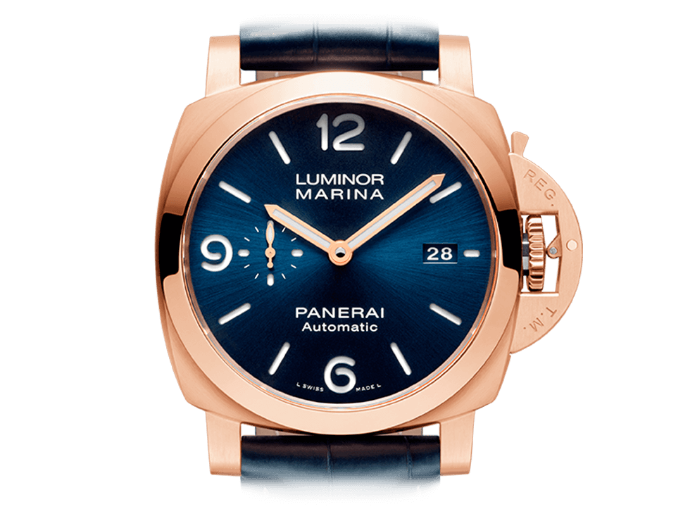 Buy original Panerai Luminor Marina Goldtech™ Sole Blu PAM01112 with Bitcoin!