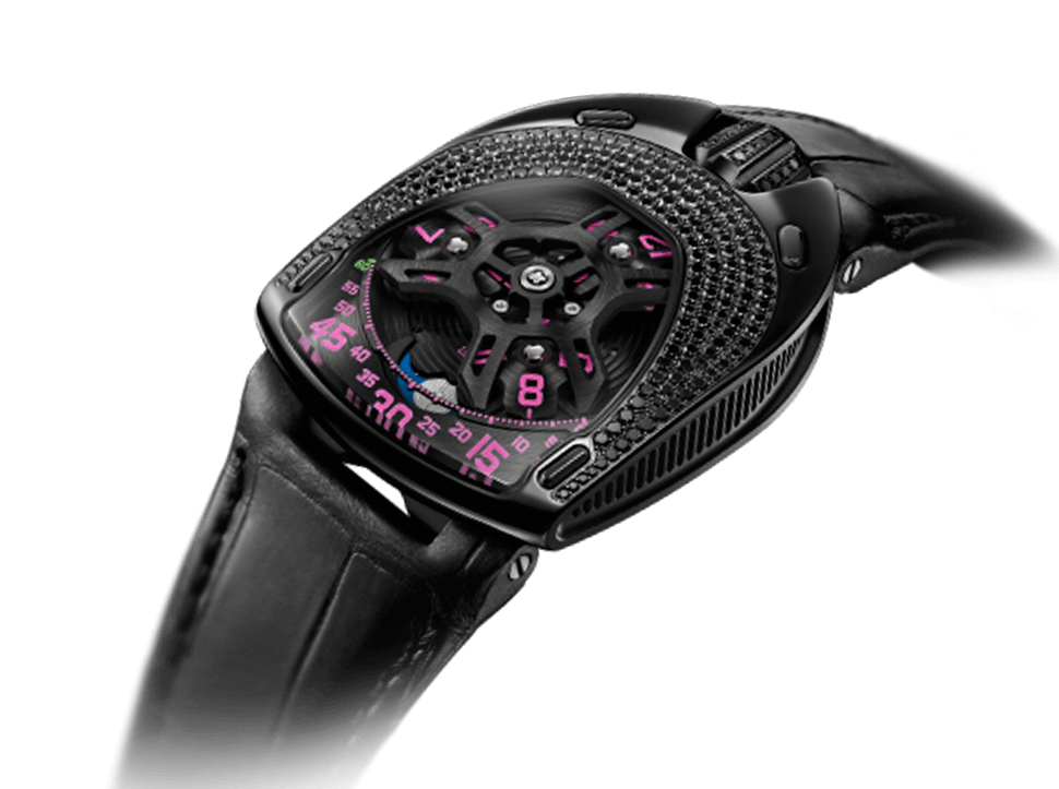 Buy original Urwerk UR-106 Black Pink with Bitcoins!