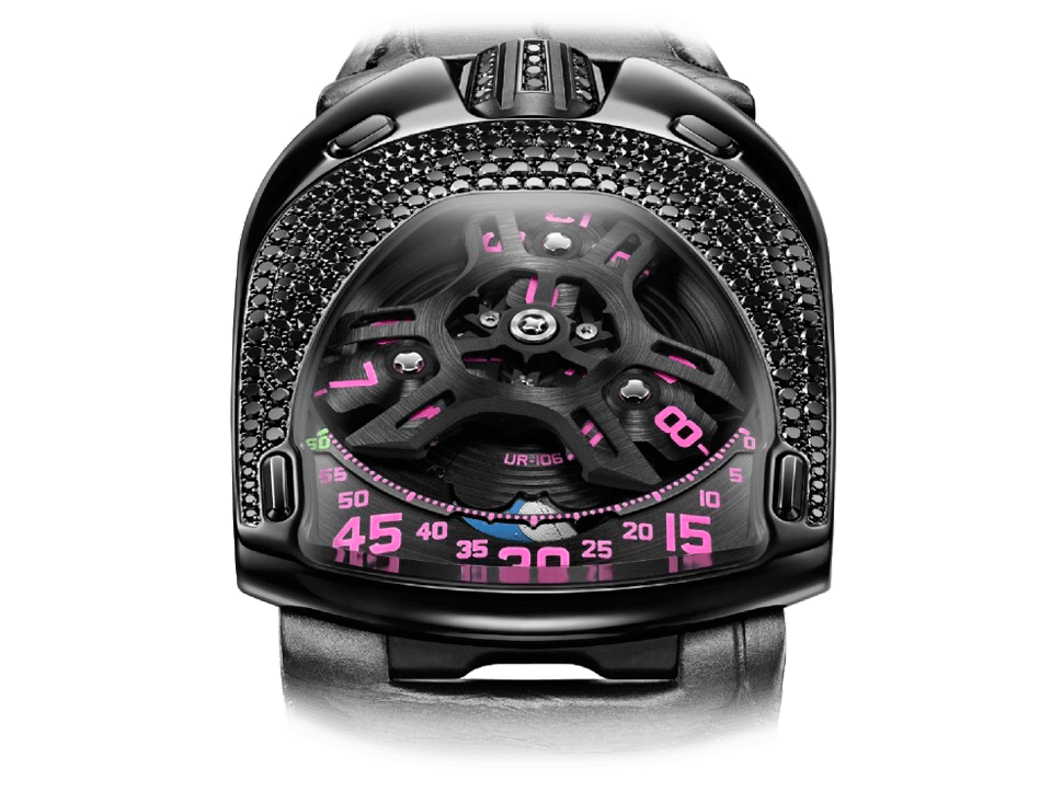 Buy original Urwerk UR-106 Black Pink with Bitcoins!