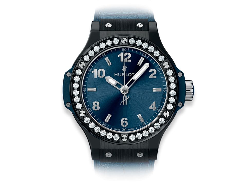 Buy original Hublot Big Bang Ceramic Blue  Diamond 361.CM.7170.LR.1204 with Bitcoins!