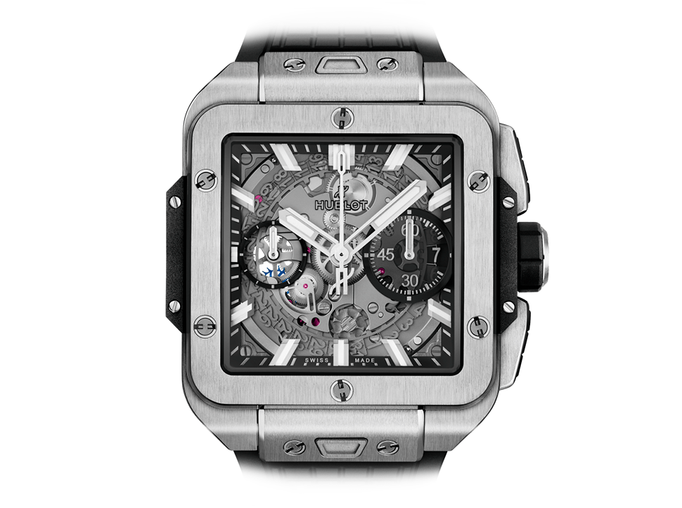 Buy original Hublot Square Bang Unico Titanium 821.NX.0170.RX with Bitcoin!